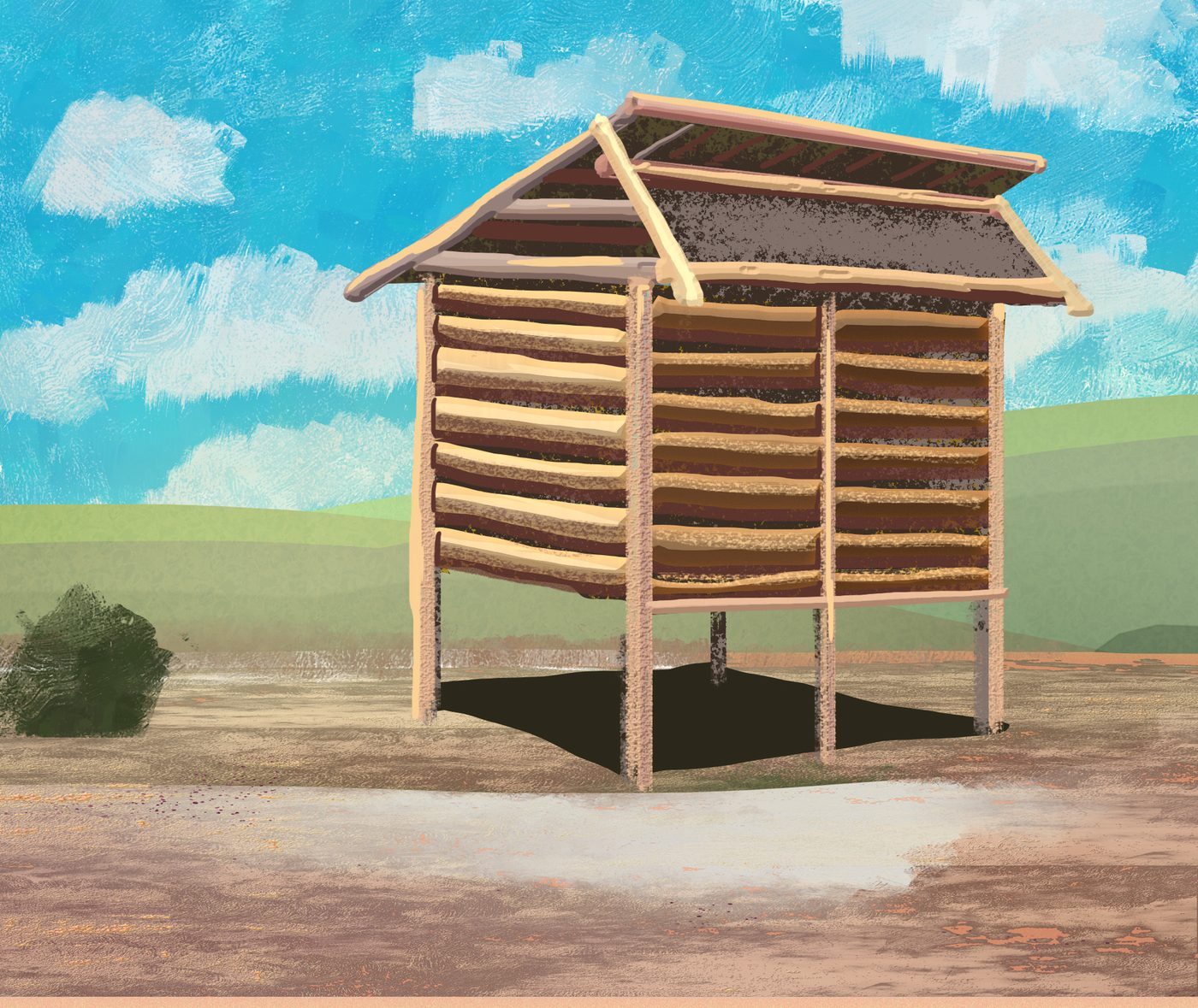 Storage scene illustration